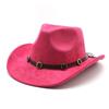 Western Cowboy Hat With Large Brim For Outdoor Sun Protection And Photography