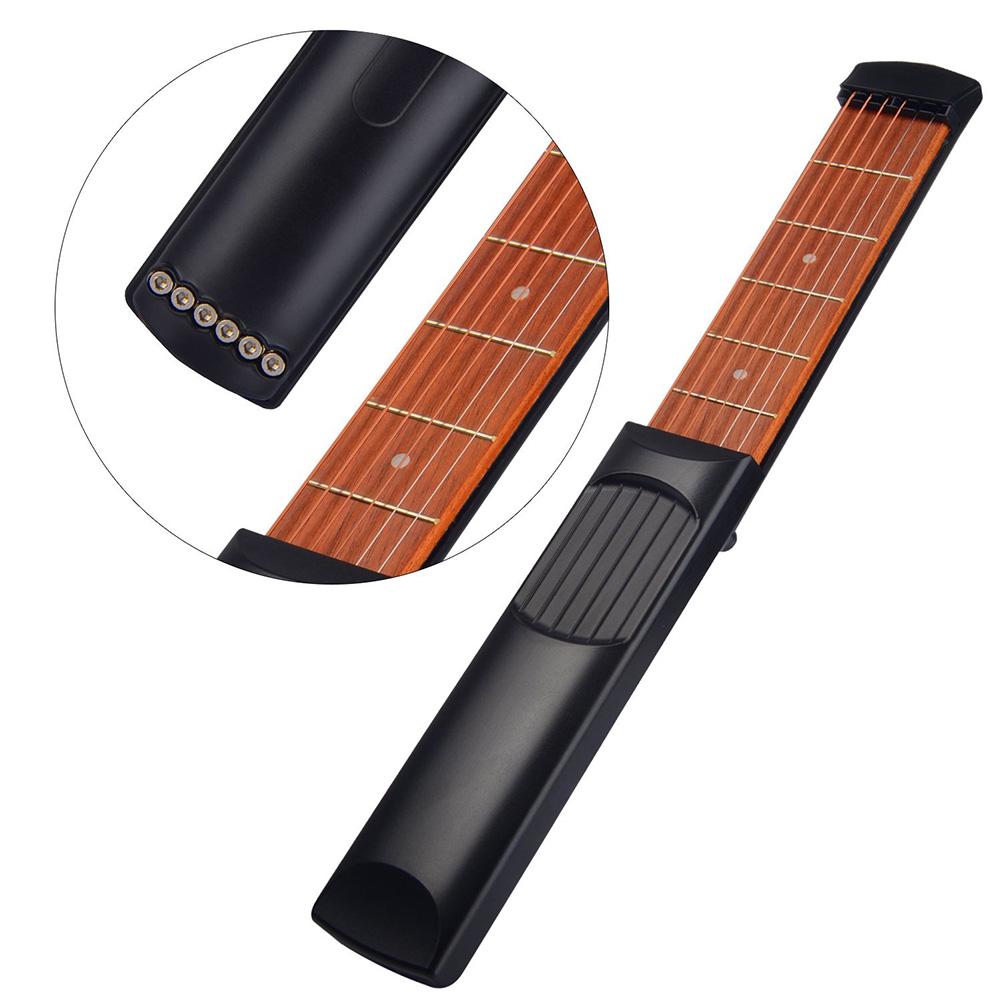 HOT Portable pocket guitar Practice 6 tuning instructors Pocket Guitar beginner string and chord instructor practice tools