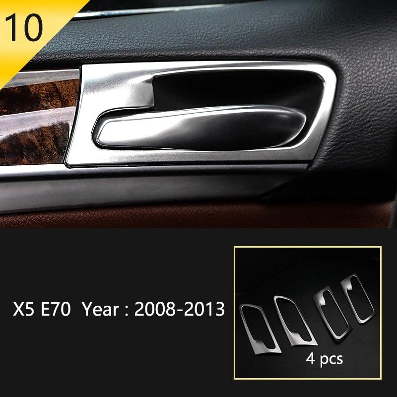 For BMW X5 X6 E70 E71 E72 Car Styling interior Buttons panel frame Decoration Cover Trim Car Sticker stainless steel Accessories