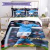 Manchester City İsminizi Özelleştirin Nevresim Takımı Nefes Alabilen Yorgan Kılıfı Yastık Kılıfları ile Ev Dekorasyonu Doğum Günü Hediyesi