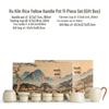 High-End Ru Kiln Ceramic Kung Fu Tea Set - Luxury Gaiwan Teapot, Tray, and Cups for Home.