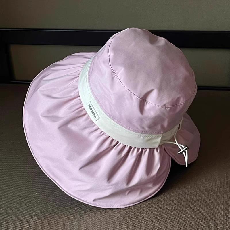 Sunscreen hat women's summer sunshade wrap-around sunscreen bucket hat UV protection sun hat large brim sun hat