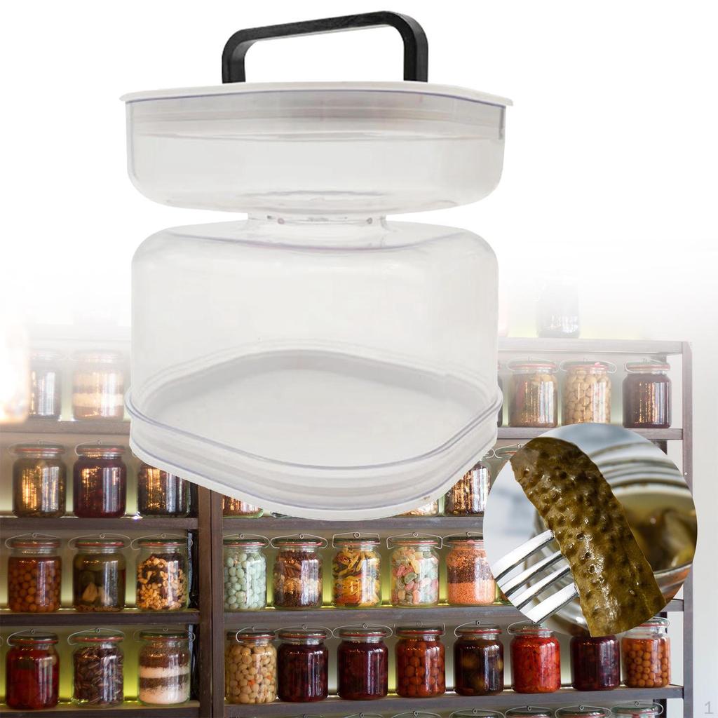 Airtight Kimchi Jar Pickle and Olive Hourglass Juice Separator Flip for