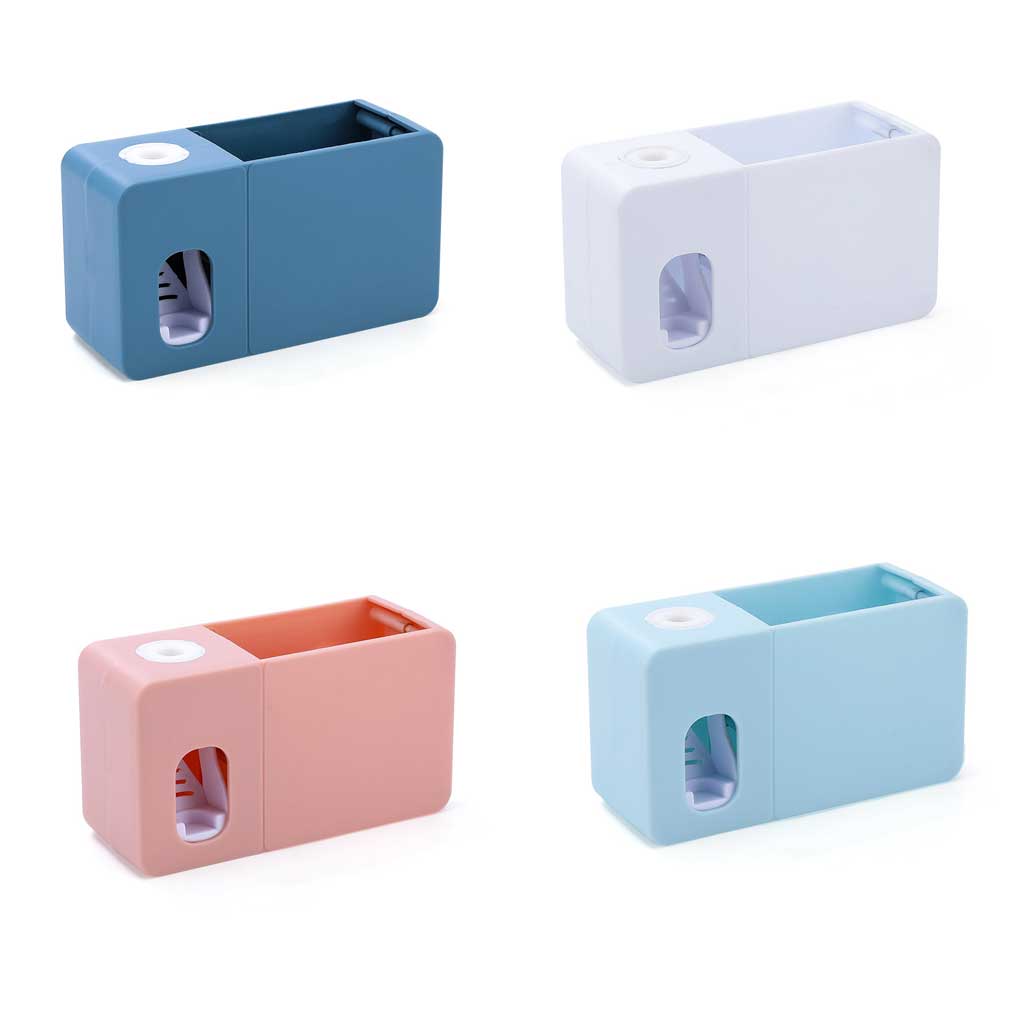 Home 2-in-1 Toothpaste Dispenser Punch-free Wall Mount Tooth Paste Toothbrush Holder Multifunctional Squeezer Bathroom Supplies