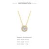 Stylish And Simple Style S925 Sterling Silver Classic Round Multi-Diamond Classic Wedding Accessories Necklace Women