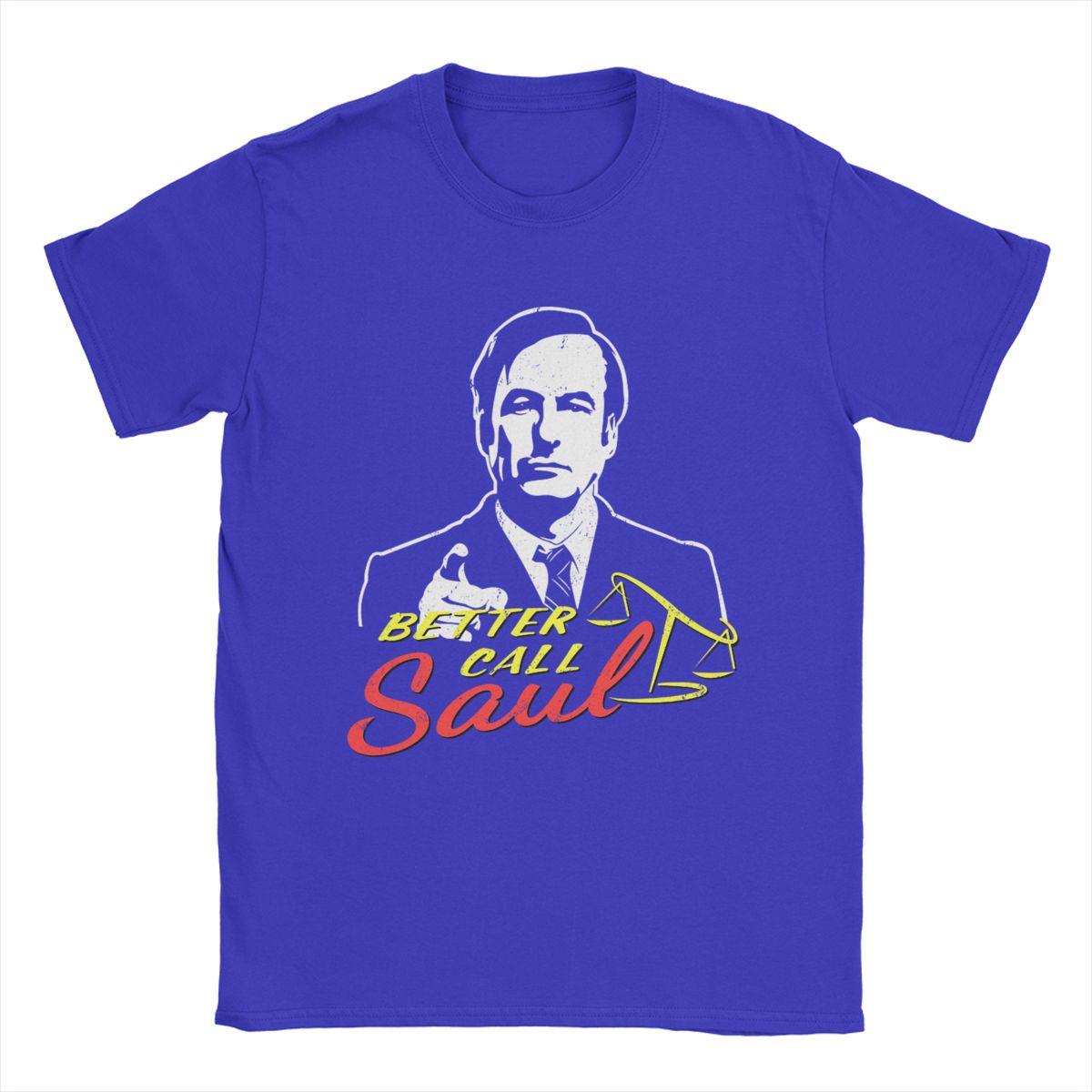 

Вінтажна футболка Better Call Saul для чоловіків, з круглим вирізом, 100% бавовняна футболка, футболки з коротким рукавом, одяг для вечірок XXL синій