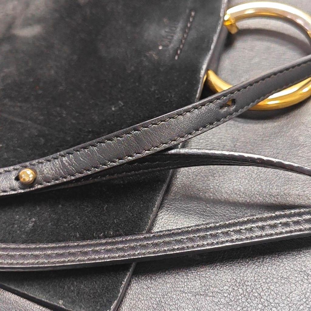 [Pre-Owned] Faye Accordion Style Front Flap Suede Calfskin Crossbody Shoulder Bag - Fair #1WHAMF0