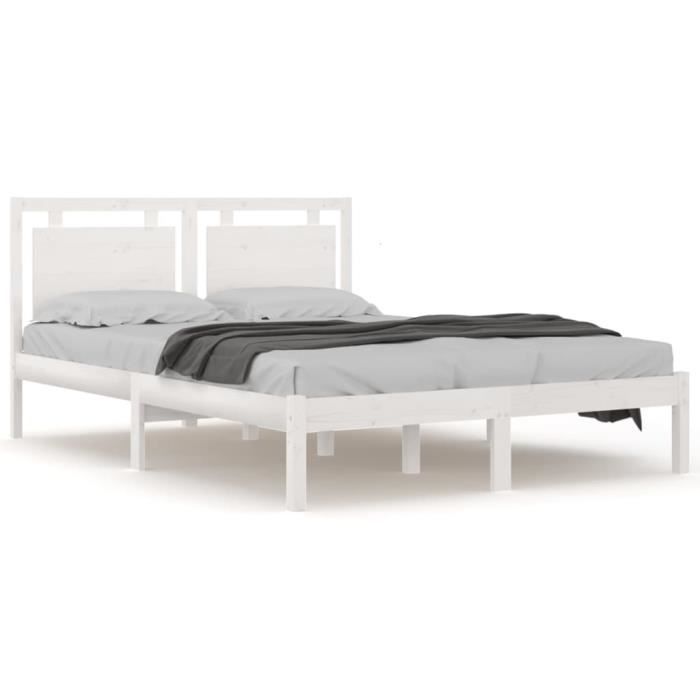 VidaXL Bed Frames White Solid Wood 120x200 Cm 3105531