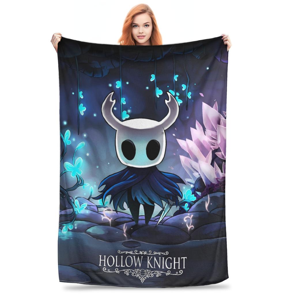 Hollow Knight Fashion Digital Printed Blanket Warm Soft Plush Throw Blanket For Students Living Room Flannel Bedspread Bed Cover
