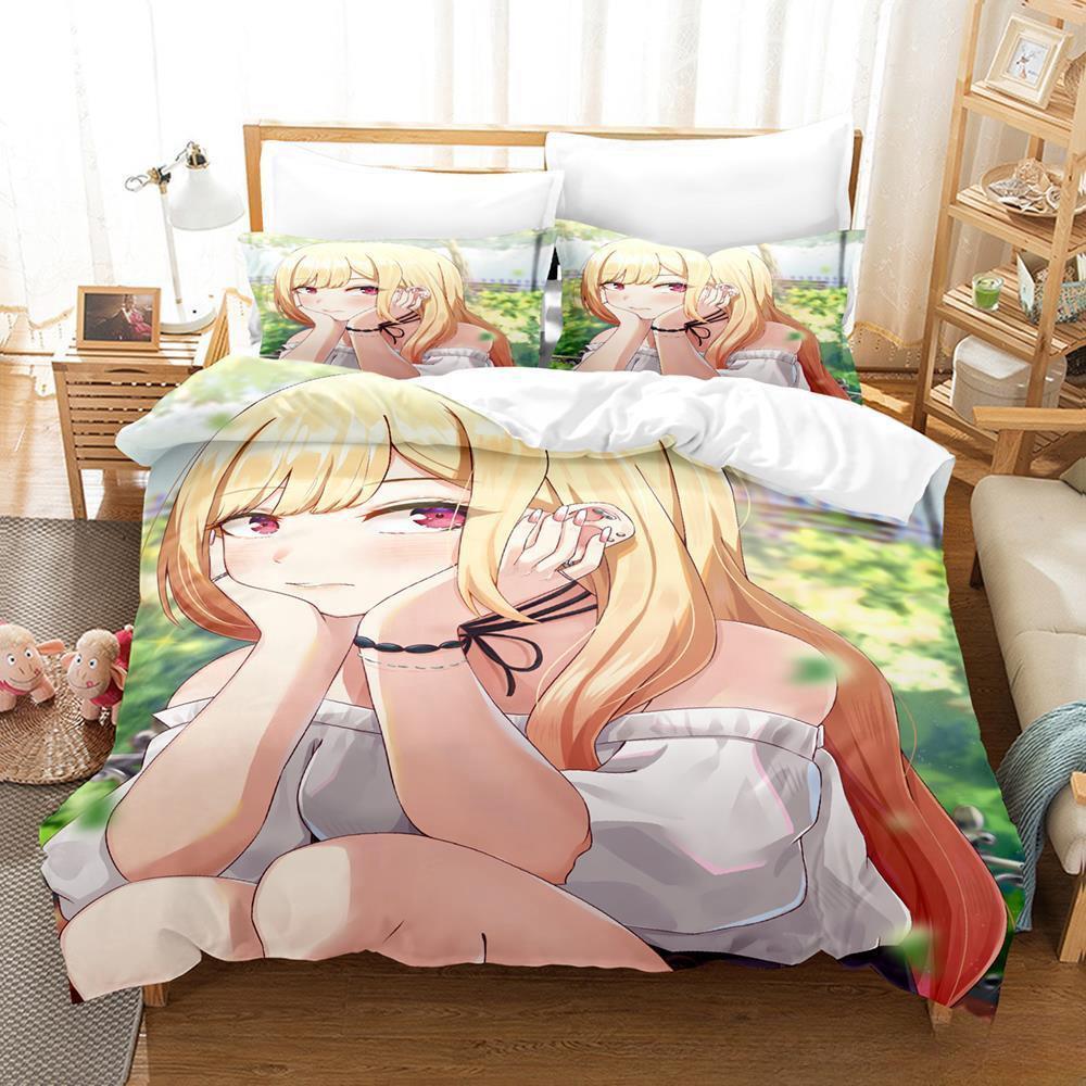 3D Print Anime Kawaii Marin Kitagawa Bedding Set Single Twin Full Queen King Size Bed Set Adult Kid Bedroom Duvet Cover Sets