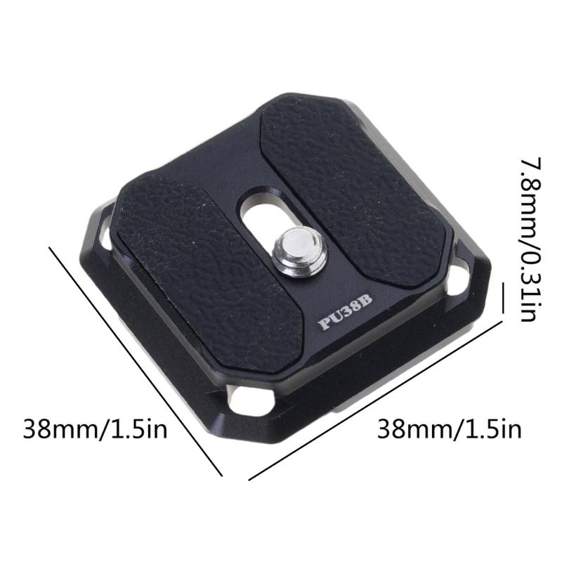 2Pcs Quick Release Camera Plate 38mm Arca Compatible Mount Adapter for Tripod Head and PD Shoulder Strap