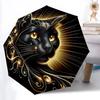 1pc Black Cat Artwork Folding Umbrella, Durable, Suitable for Outdoor Activities or Rain, Suitable for Commuting Yy251027111