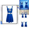 Fantastic Four Invisible Woman Bodysuit For Stage Performance Cosplay With Stretchy Polyester For Adults