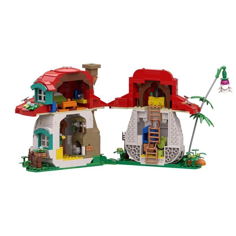 Building Block Compatible, Magic Elf Hut Mushroom House Adventure Island Fairy Tale Forest Domestic Building Block Creativity