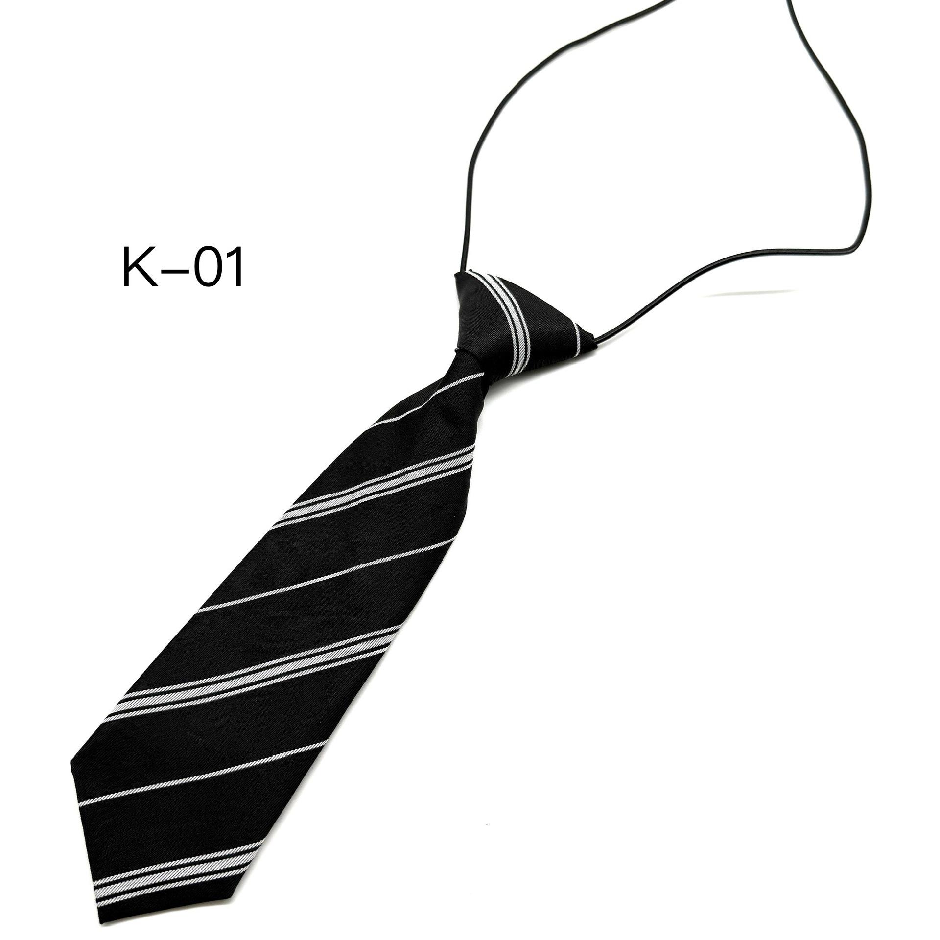 

Прямые продажи Черный Бесплатный Детский Галстук, Однотонный Галстук из Твила Мелкого Переплетения на Резинке