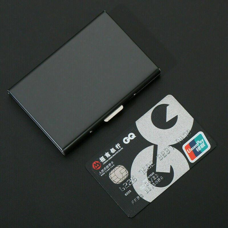 

Slim Wallet Case Anti-Scan Aluminum RFID Holder Credit Card Blocking Metal Thin