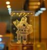 Christmas Window Decorations Stained Glass 3D LED Santa Claus Double-Sided Battery Operated