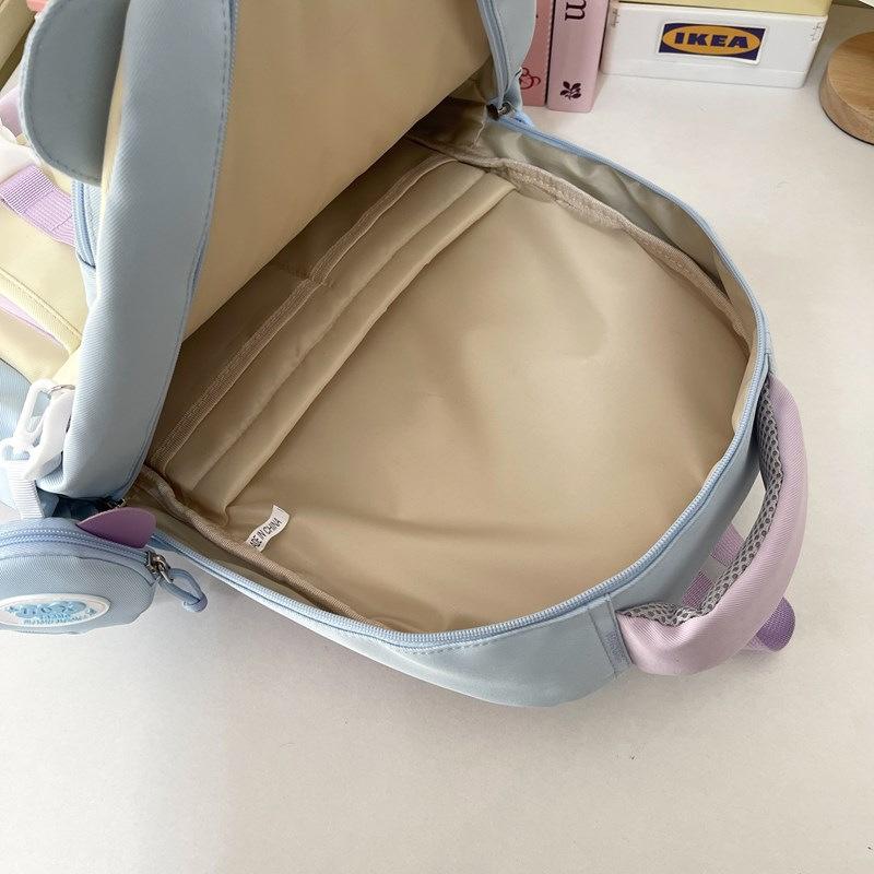 Transparent Pain Bag for Girls and Men's Backpack Contrast Color Splicing Large Capacity Primary and Secondary School Students Backpack