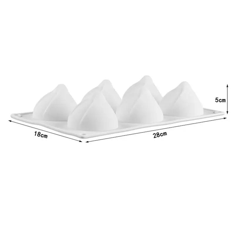 6 HolesChristmas Hat Silicone Molds Cake Decorating Tool Bakeware French Dessert Mousse Cake Mold Baking Cupcake Silicone  Mould