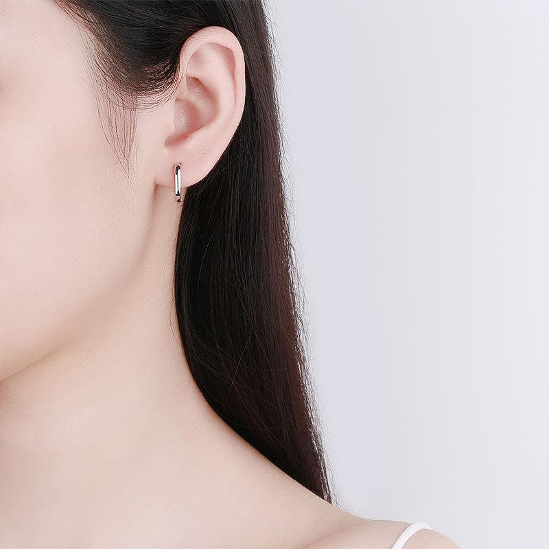 Minimalist Geometric Polygon Hoop Earrings For Women Chic Simple Fashion Ear Cuffs Elegant Jewelry