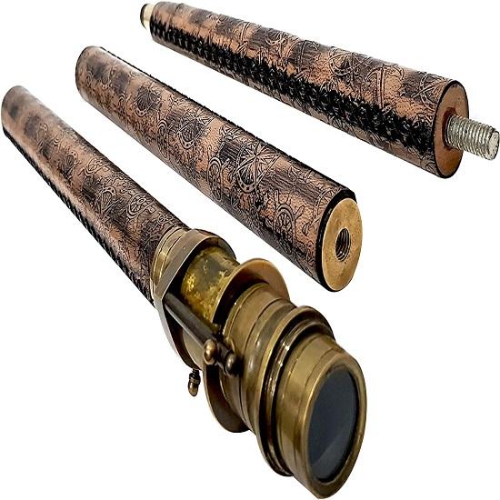 Royal Antique Compass Telescope Walking