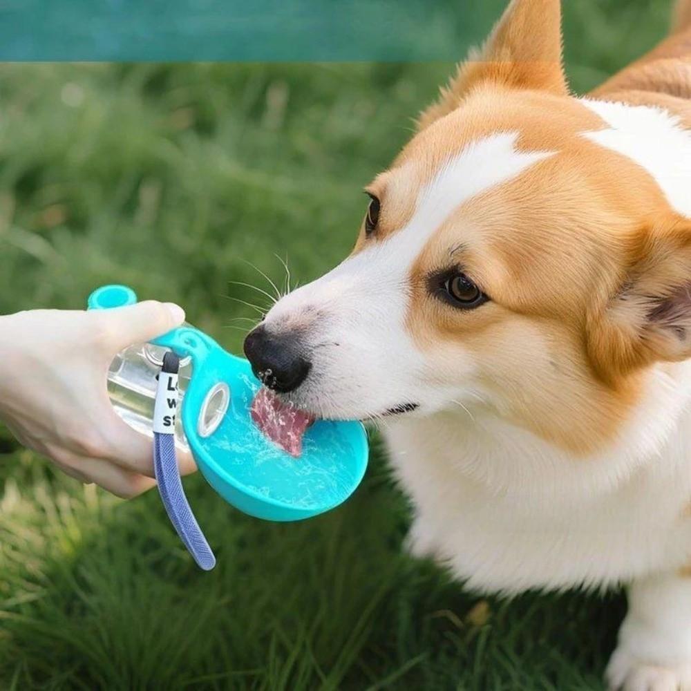 Spherical Design Pet Water Bottle Reusable Leak-Proof Dog Water Dispenser with Lanyard 181ML Travel Water Cup Pet Walking