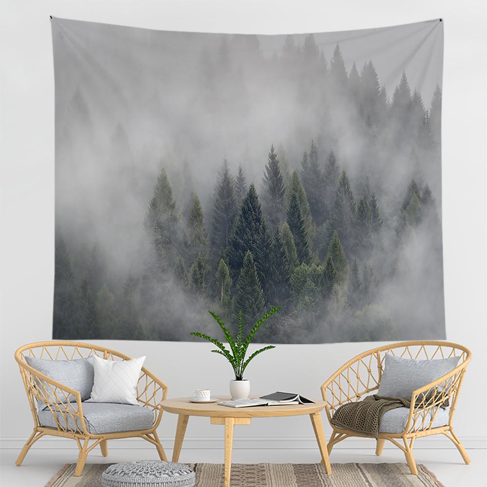 Mountain Psychedelic Tapestry Forest Wall Hanging Bohemian Witchcraft Dorm Decor