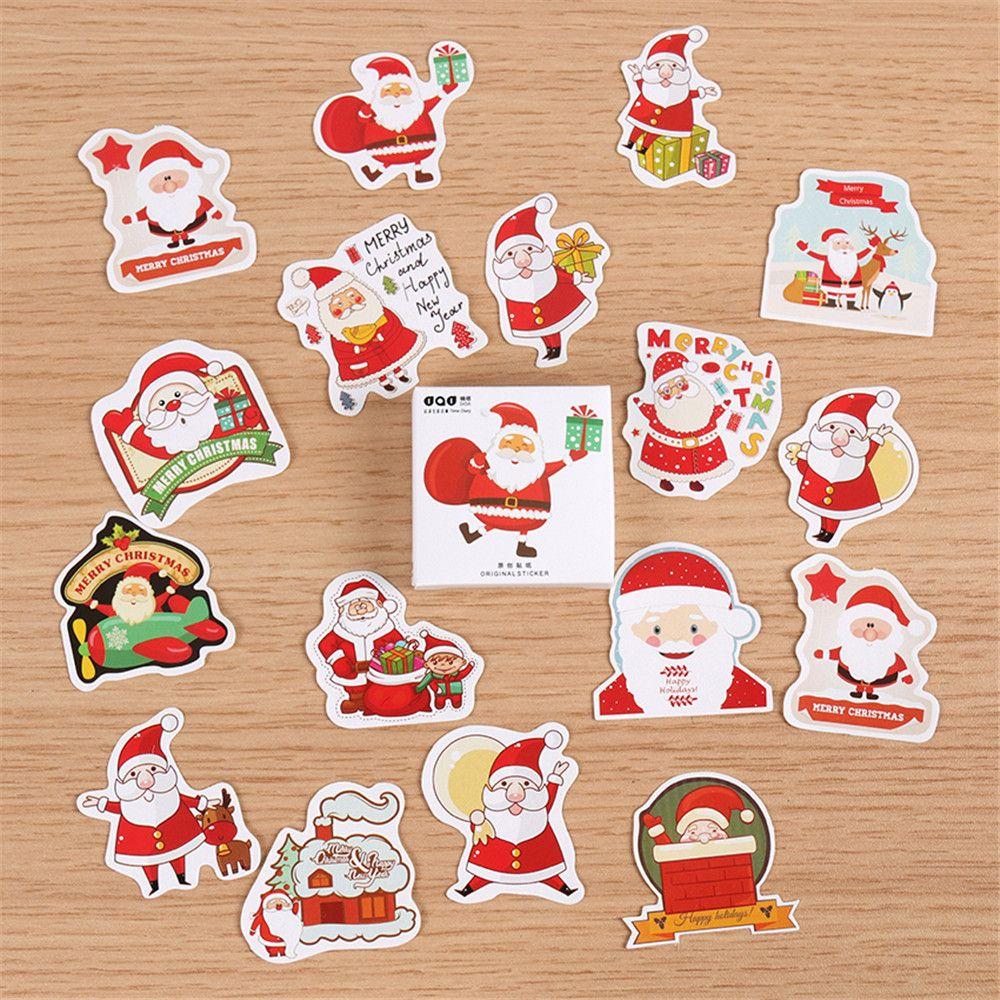 

Sealing Stationery Decoration Diy Scrapbook Santa Claus Shaped Christmas Sticker Gift Paper Sticker