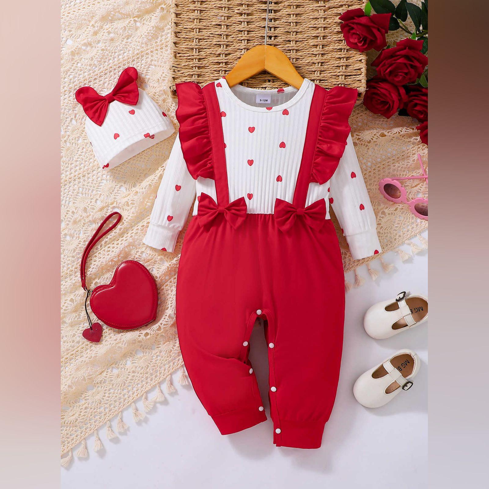 

Детский ромпер, Повседневный минималистичный боди для младенца 9 красный