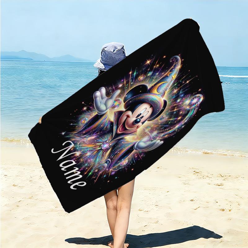Personalized Frozen Magic Adventure Beach Towel Microfiber Beach Towel Thin Absorbent for Beach Swimming Yoga Bath Sports. 0910197