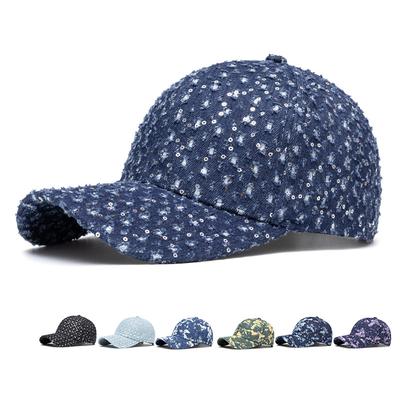 Sequin Hole Baseball Cap Women's Spring Summer Outdoor Sunshade Cap Men's Cap