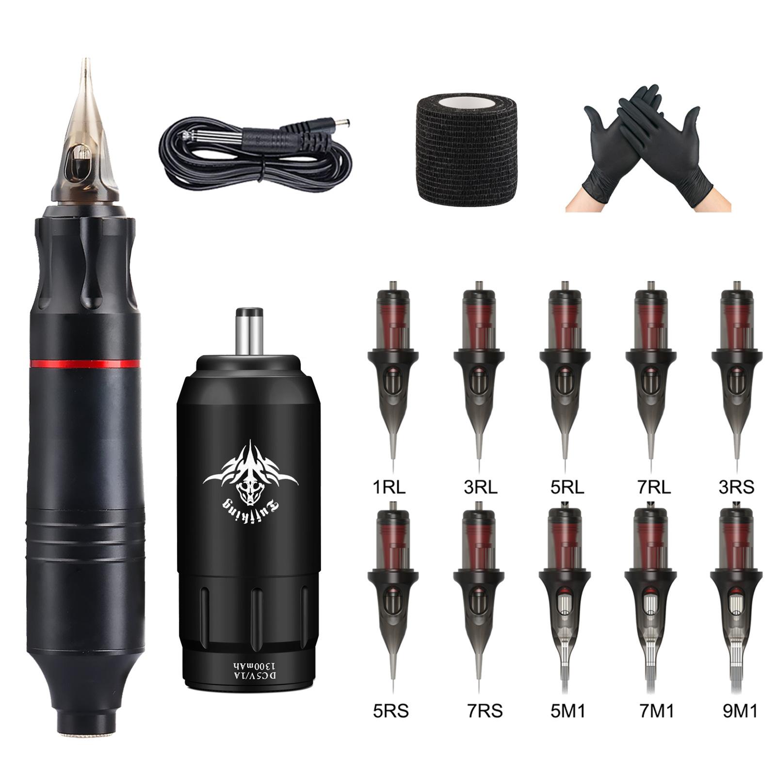 

Беспроводной комплект машинки для татуировки, съемный блок питания постоянного тока, режущий провод и дым-машинка «все в одном» чёрный