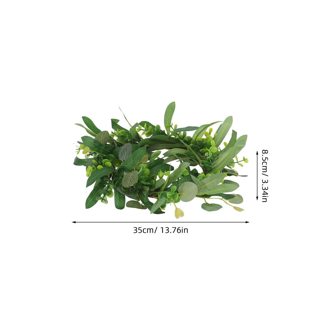 Spring Decorations Candle Holder Wreaths Artificial Flower for Centerpiece Eucalyptus Farmhouse Garland Green Wedding