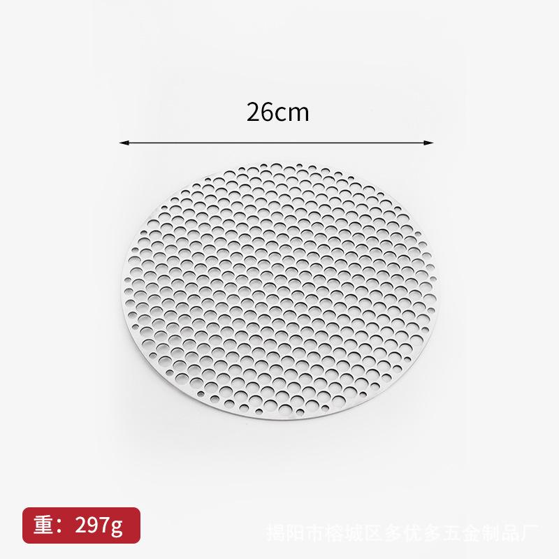 1pc 18 20 22 24 26 28cm BBQ Net Stainless Steel Non Stick Grill Rack Tea Maker Bacon Drainer Outdoor Barbecue Kitchen Tool Grill
