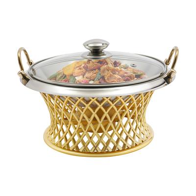 28cm Buffet Chafing Dish, Round Chafing Dish, Chafing Dish with Lid Suitable for Families, Cafeterias