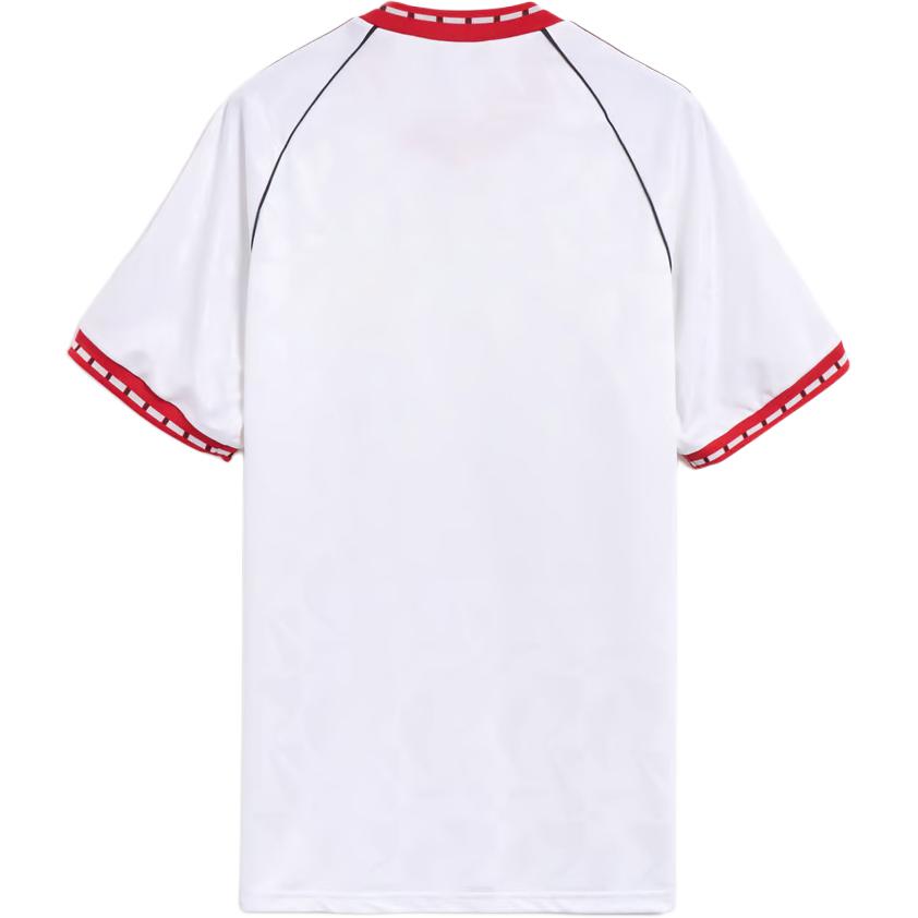 Adidas Originals Manchester United Logo Sports Pullover Short Sleeve Football Shirt Men tops White JF0376