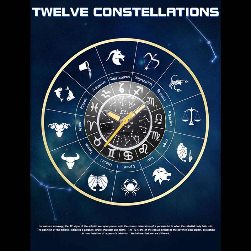 Sanda New Style Constellation Großes Zifferblatt Serie Herren Elektronische Uhr Multifunktionsuhren Mode Coole Herrenuhr