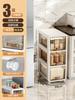 Slim Gap Storage Cabinet, Kitchen Organizer with Drawers,Multi-Tier Rolling Utility Cart,Space-Saving Storage Shelf for Pantry