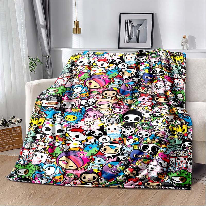 Tokidoki Blanket,portable and Suitable for All Seasons, Making A Unique Birthday Gift.A Soft Flannel Blanket