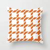Nordic Orange Pattern Sofa and Bedside Pillow Cover Modern Simple Casual Waist Head Pillow Cushion Cover Pillows Decor Home 45cm