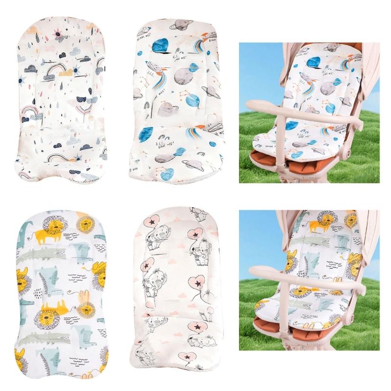 Strollers Seat Liner with Printed Pattern Pushchair Mattress Chair Pad Baby Carriers Cushion Seat Pad Infant Supply