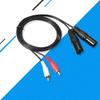 2 RCA Male To Dual XLR Male HIFI Stereo Audio Cable Professional Black for Microphone Mixer Headphone Amplifier