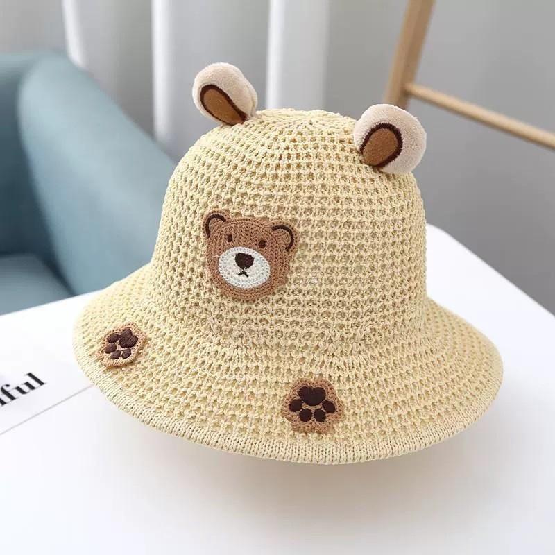 2--8 Years Old Children Cute Visor Hat Big Brim Summer Boys Hat Beach Girls Bucket Hat Straw Hat