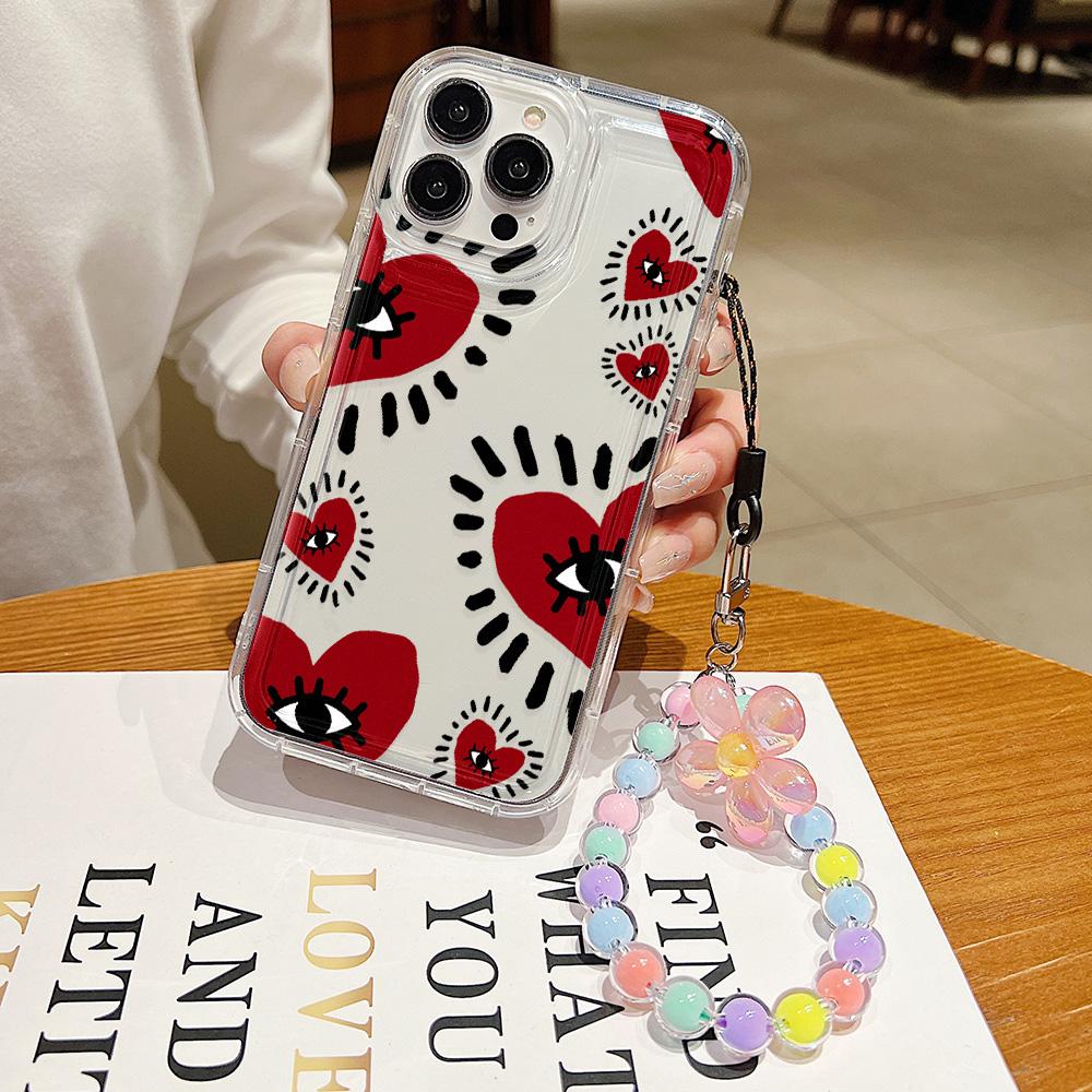 Soft Case for Samsung A54 A55 5G A53 A52 A15 A14 A13 A12 A34 A33 A32 A73 S24 Ultra S23 S22 S21 S20 FE Silicone Wrist Strap Cover