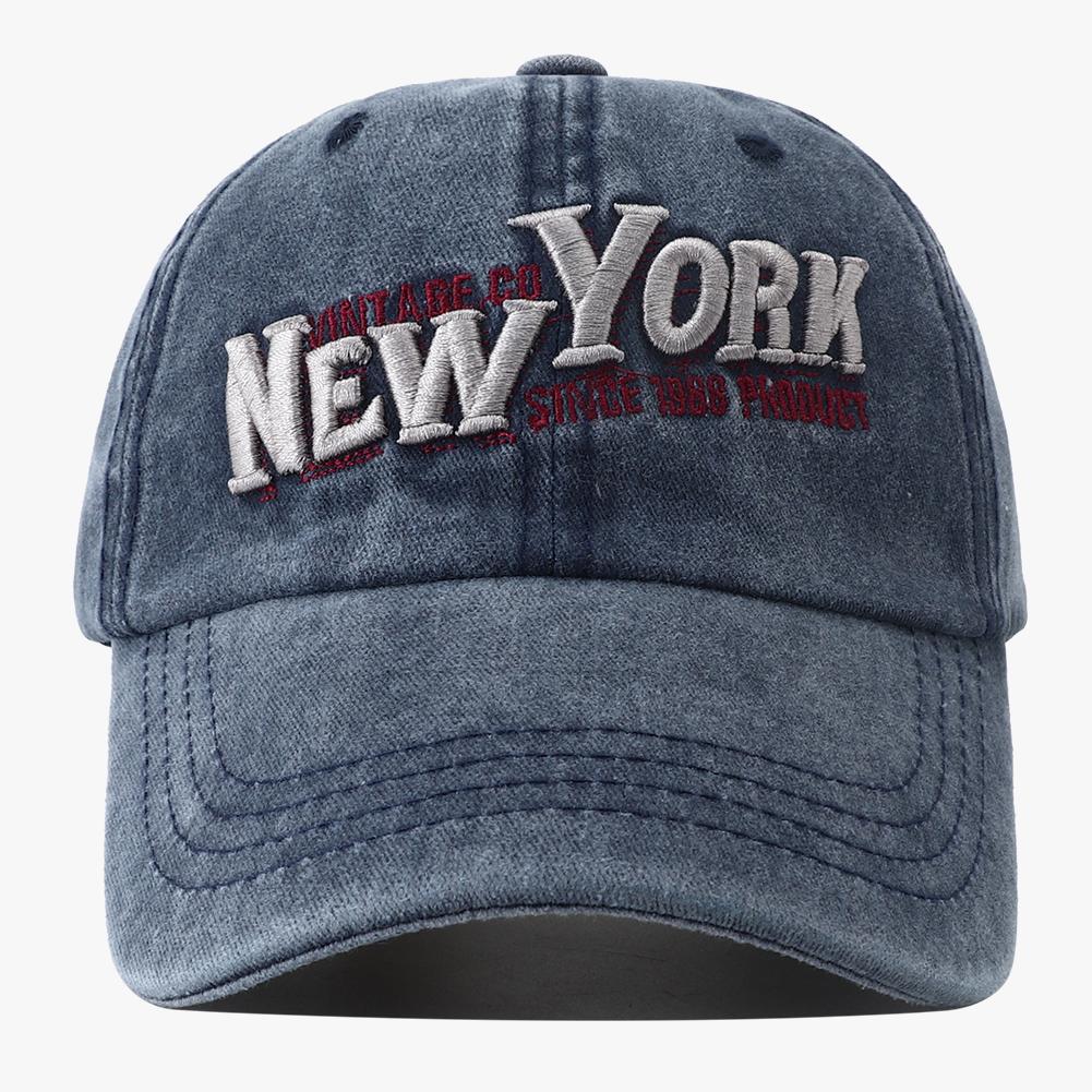 Yiran bag Retro New York Geborduurde Snapback Pet Vintage Gewassen Baseballpetten Lente Herfst Verstelbare Hip Hop Papa Petten Voor Mannen Vrouwen Adjustable