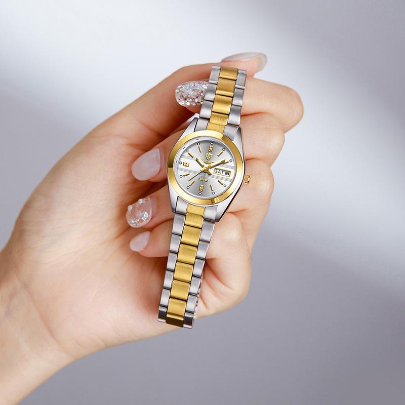 Local Gold Men's and Women's Quartz Watches, Business Steel Band Watches, Waterproof Watches, Couples' Watches