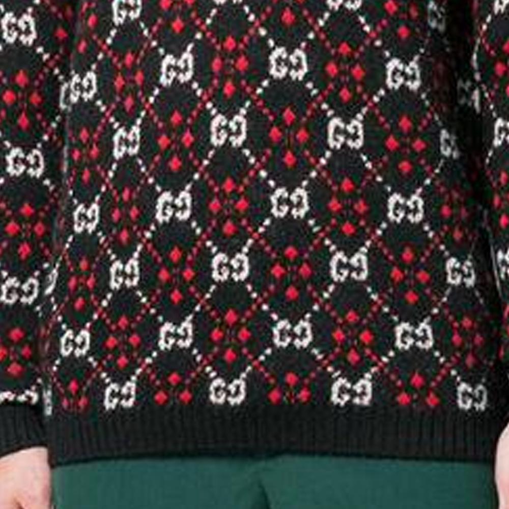 GUCCI Sweaters Men's Red Crew Neck Moderate A-line 543498-X9Z62-1096
