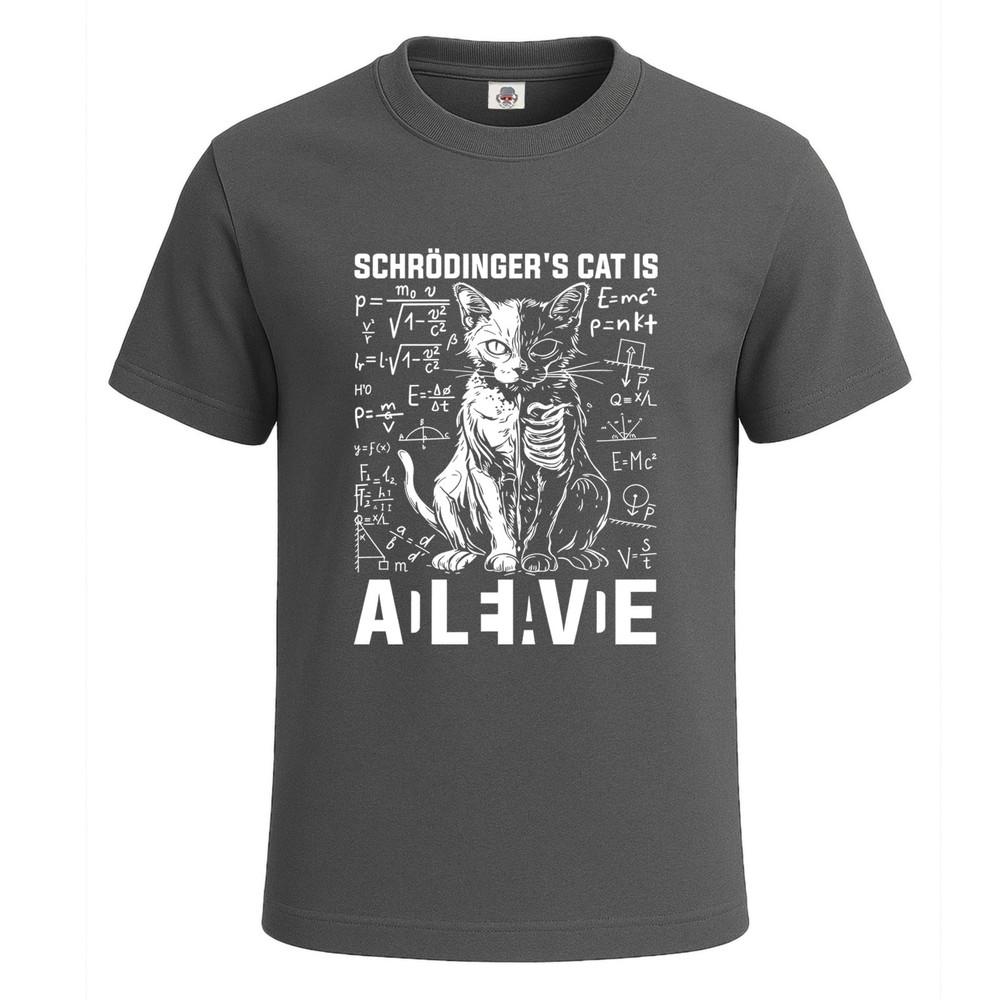 Schrodingers is cat alive novelty funny mens tshirt party gift tee top 2XL