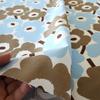[Marimekko] Mini Unikko Cut Cloth 70x50cm No.178 Light Blue & Brown, Japan Exclusive Light Blue, Brown 70cm x 50cm
