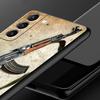 AK47 Handgun Gun BUllets Phone Case For Samsung Galaxy S23 Ultra S22 S21 S20 FE 5G S10 S10E S9 S8 Plus Note 20 Soft Black Cover